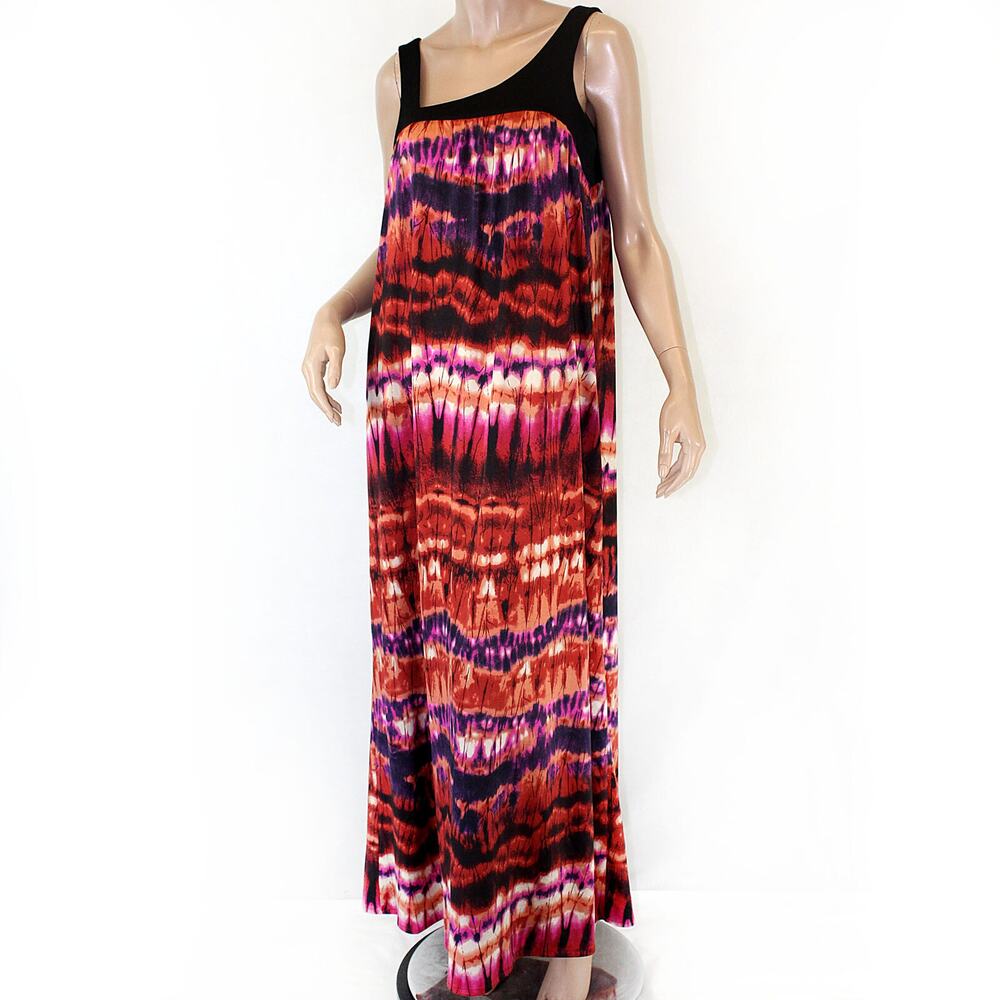 Karen Zambos Vintage Couture Multi-color Sleeveless Amber Maxi Dress Small Y2K
